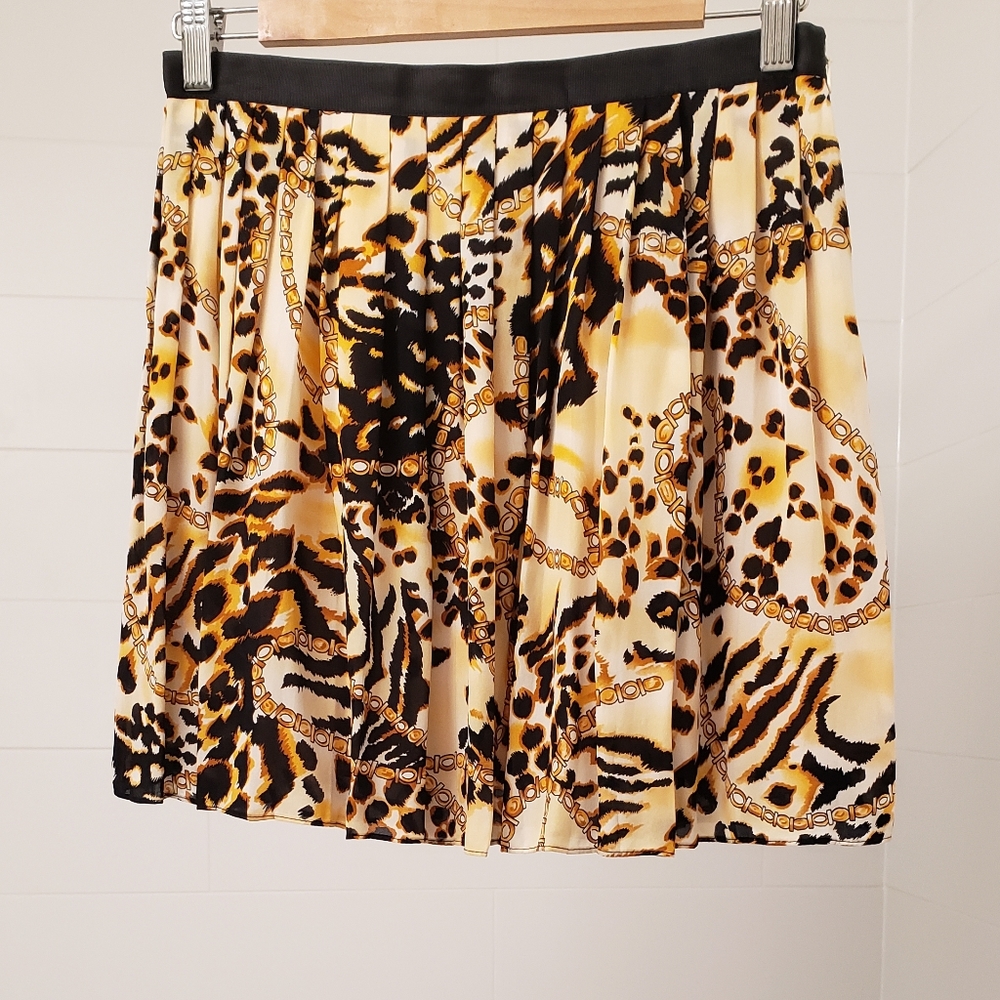 Rebecca Minkoff Silk Pleated Mini Skiry